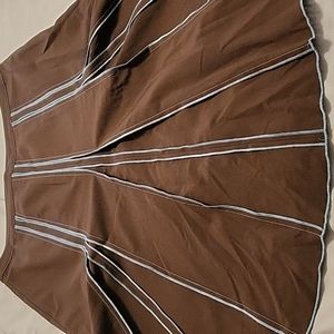 Brown Skirt w/ Light Blue Accent